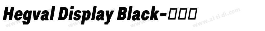Hegval Display Black字体转换